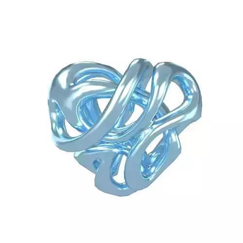 Abstract Heart Shape v2 004 Low-poly 3D model