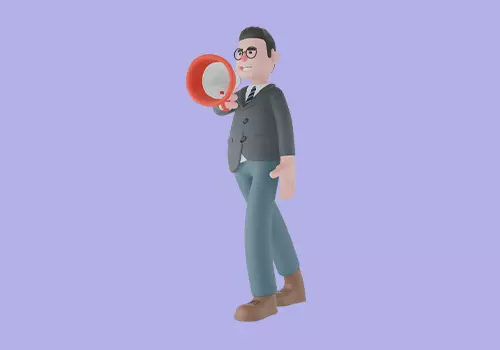 Stylized 3D Male Teacher Character - Cartoon Walking Megaphone 3D model_3