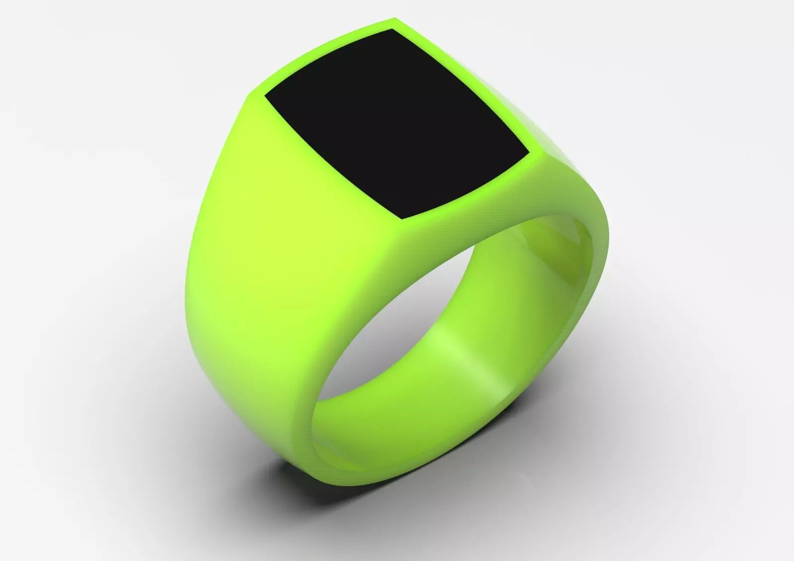 Man Gold Signet STL Ring with Onyx Stone Model mr0246 3D print model_16