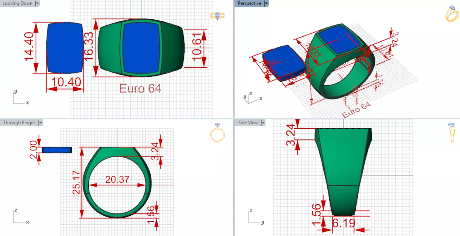 Man Gold Signet STL Ring with Onyx Stone Model mr0246 3D print model_19