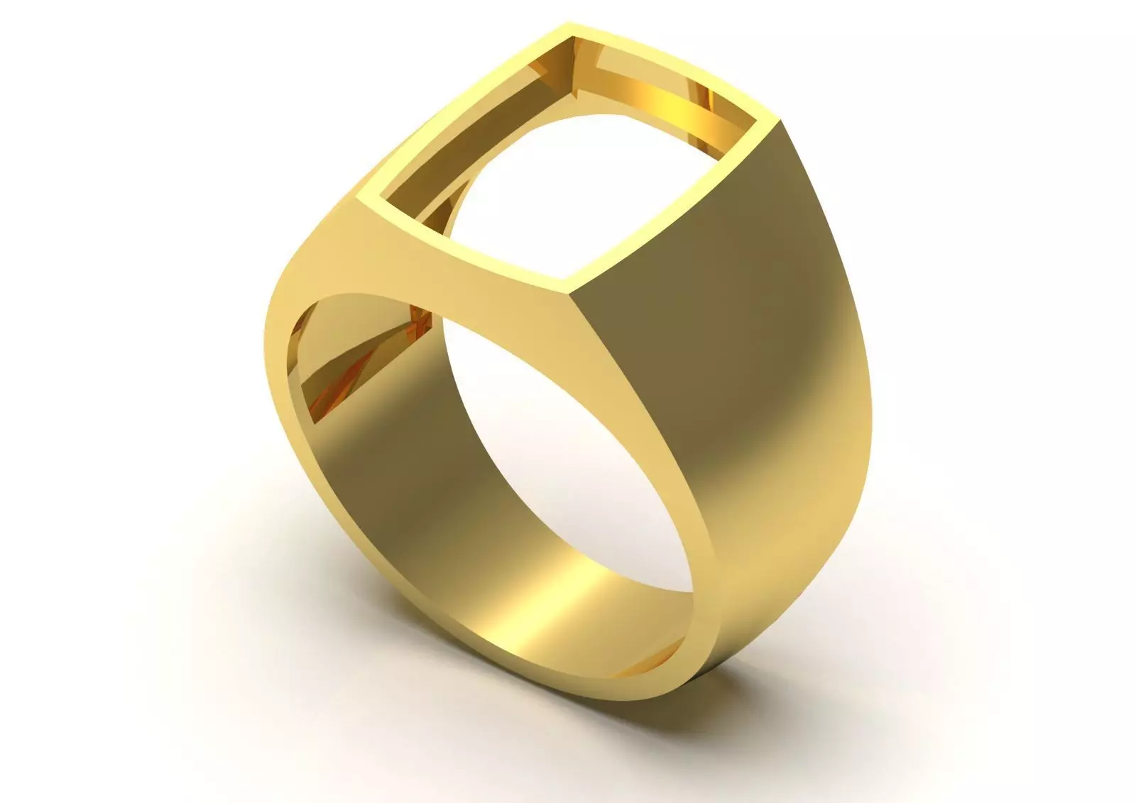 Man Gold Signet STL Ring with Onyx Stone Model mr0246 3D print model_14