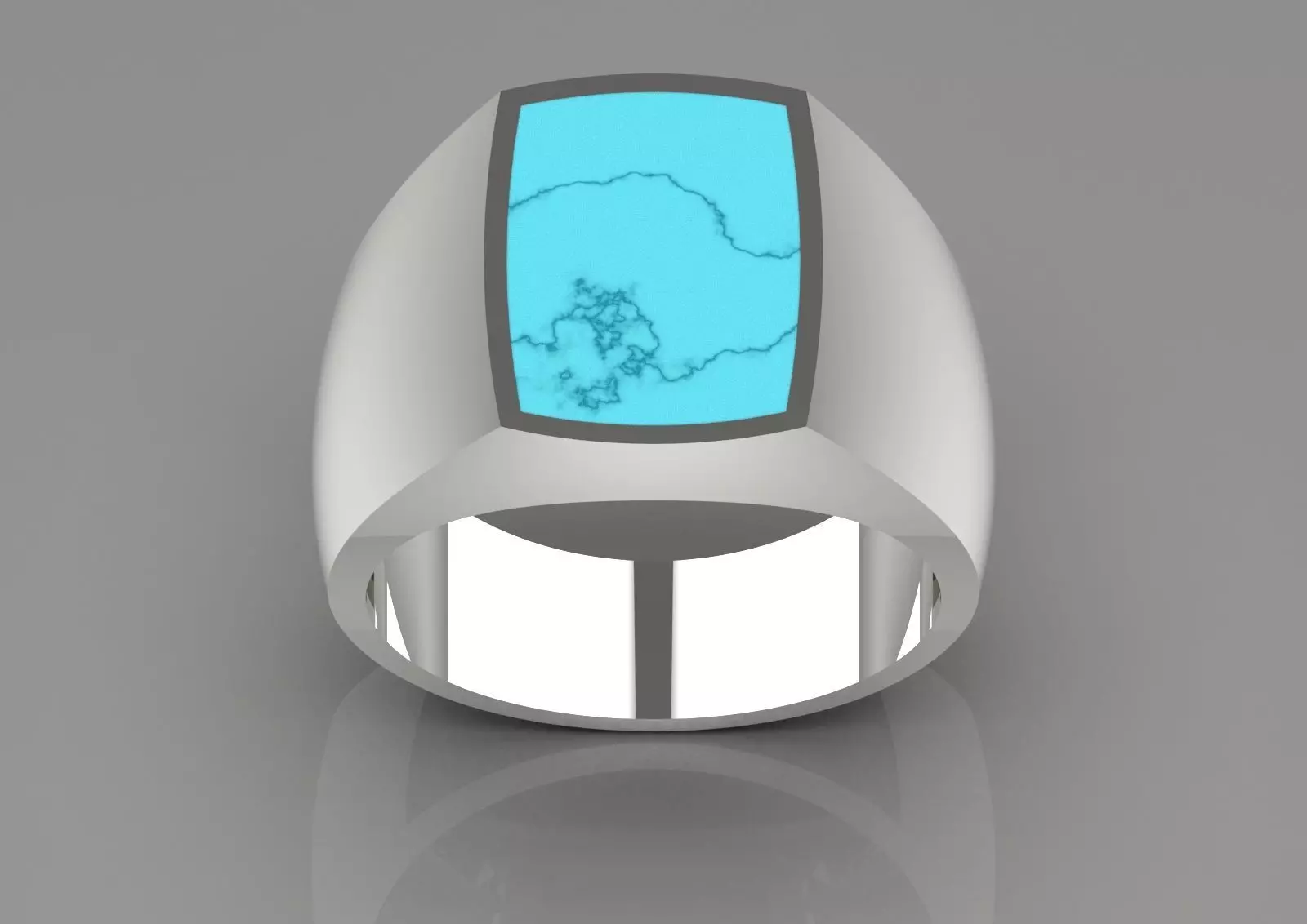 Man Gold Signet STL Ring with Onyx Stone Model mr0246 3D print model_26