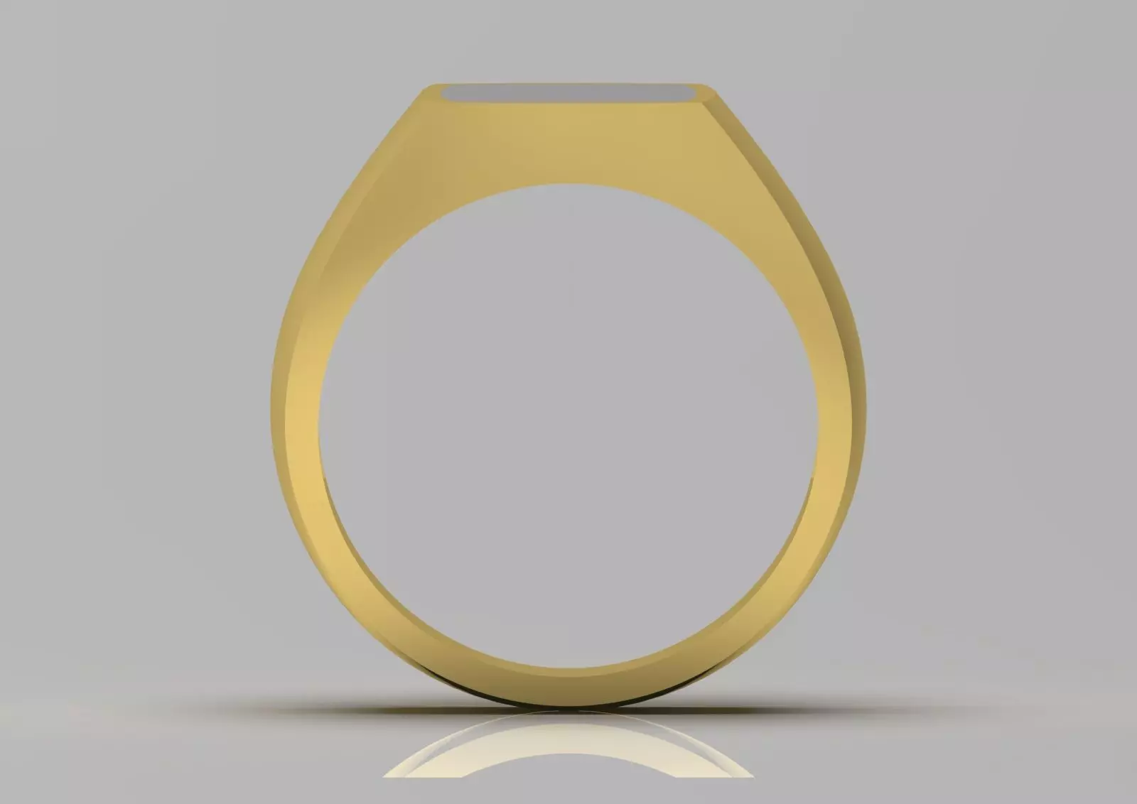 Man Gold Signet STL Ring with Onyx Stone Model mr0246 3D print model_1