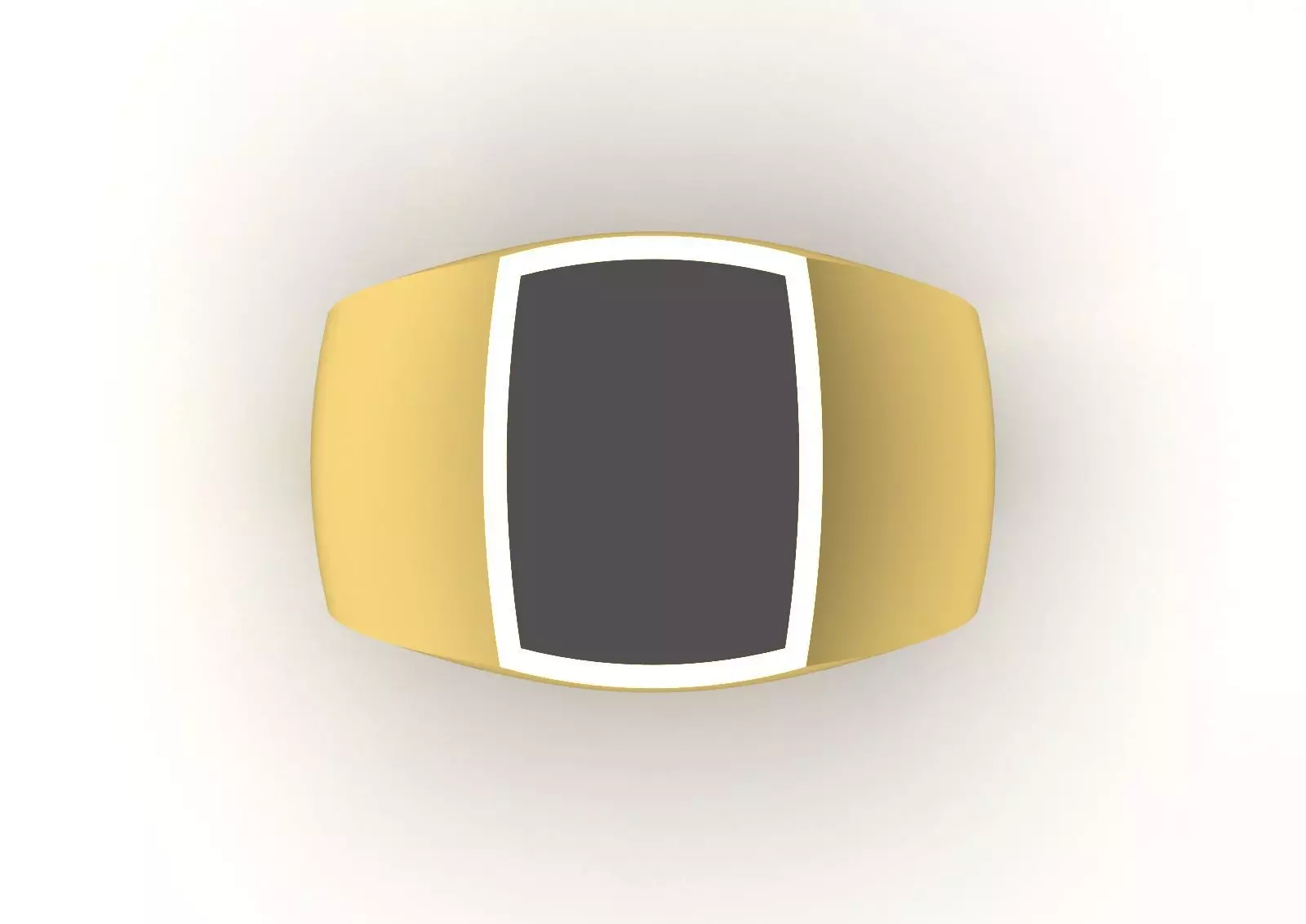 Man Gold Signet STL Ring with Onyx Stone Model mr0246 3D print model_3