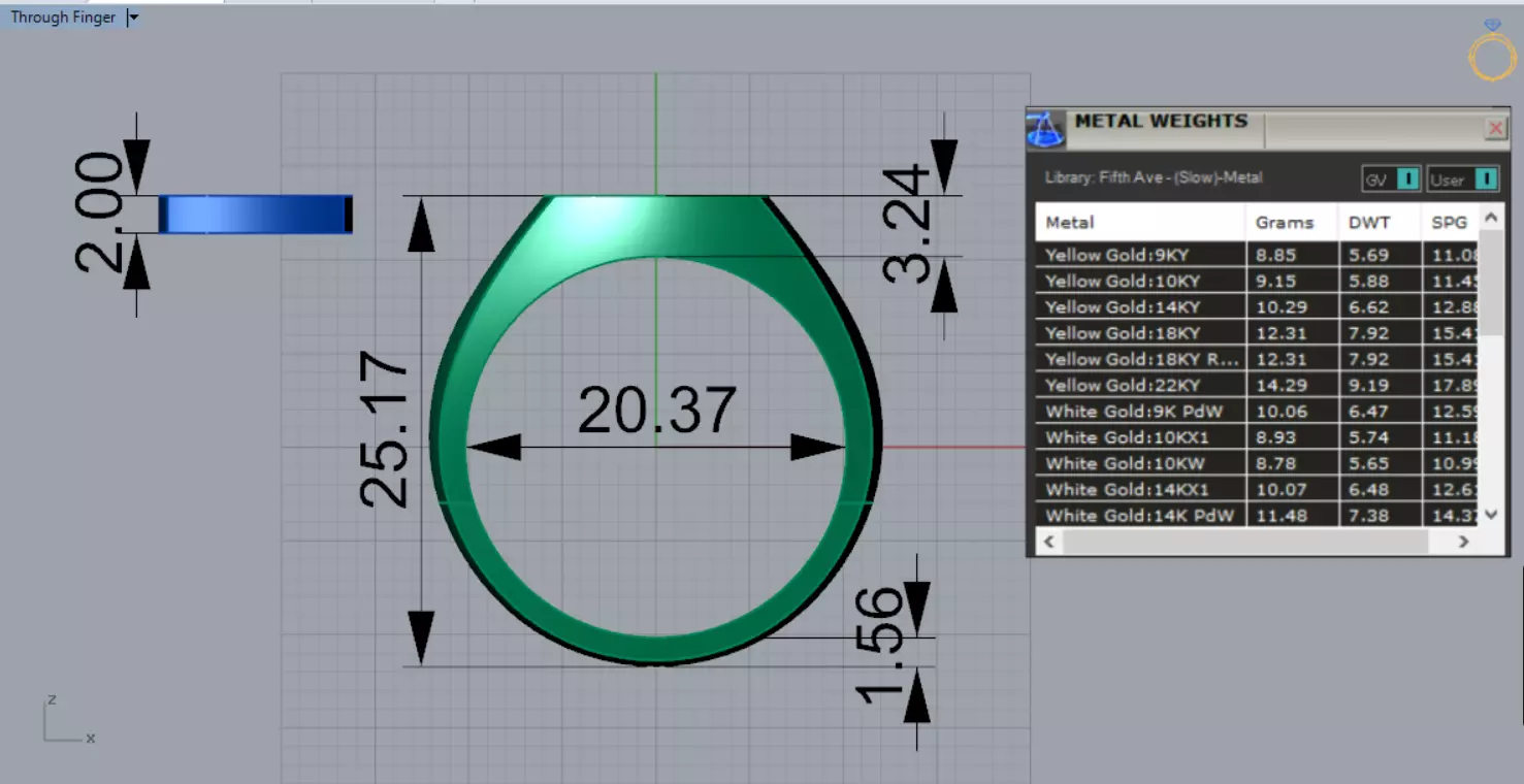 Man Gold Signet STL Ring with Onyx Stone Model mr0246 3D print model_8