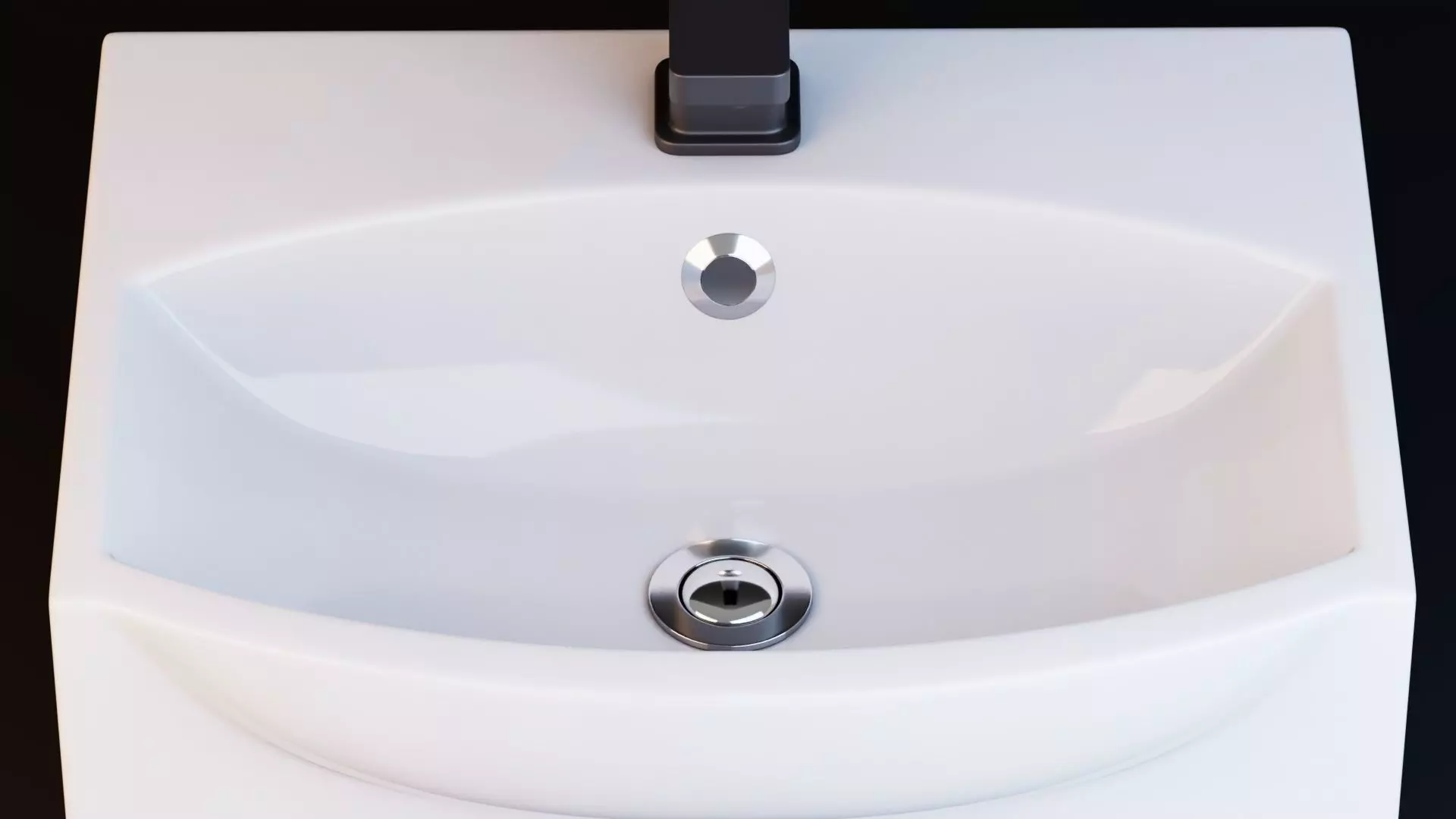 Wall Mounted Basins with Faucets Low-poly 3D model_13