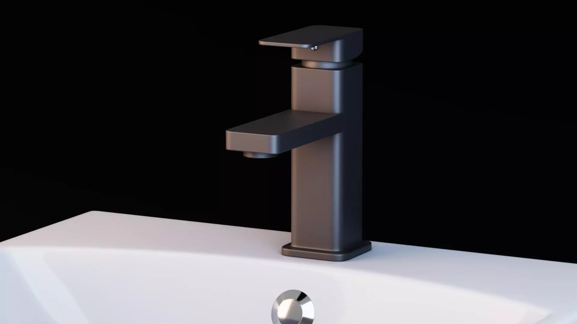 Wall Mounted Basins with Faucets Low-poly 3D model_12