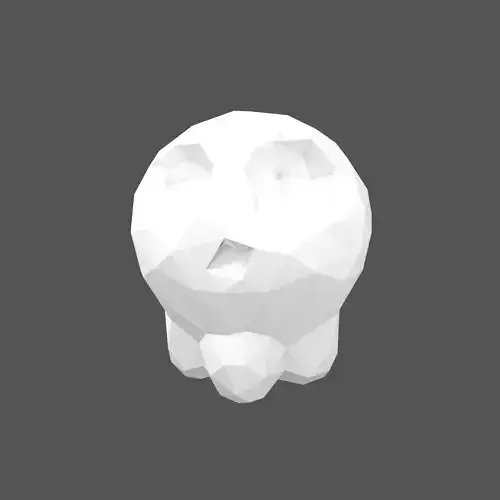 Lowpoly Style Cartoon Skull v1 001