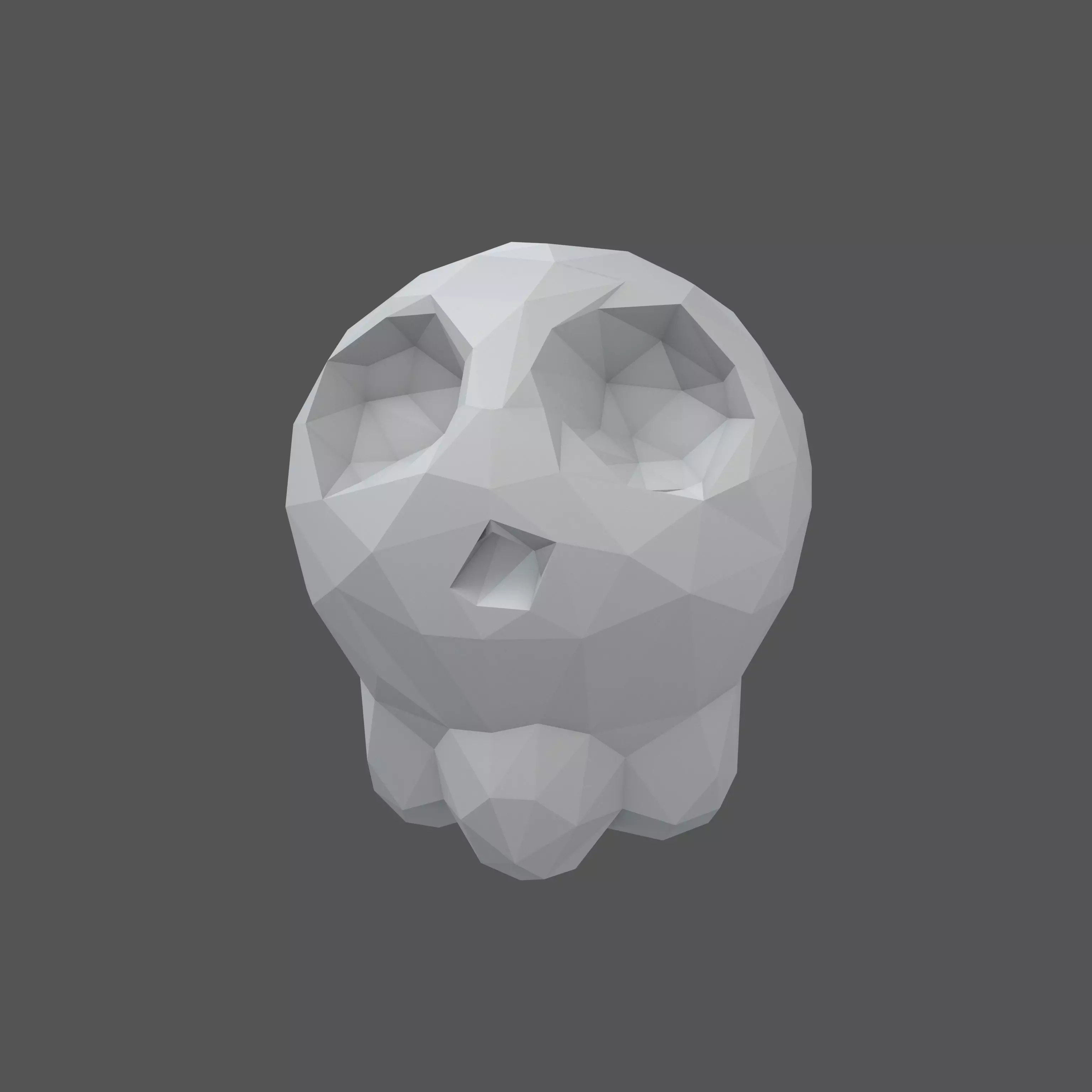 Lowpoly Style Cartoon Skull v1 002 Low-poly 3D model_0