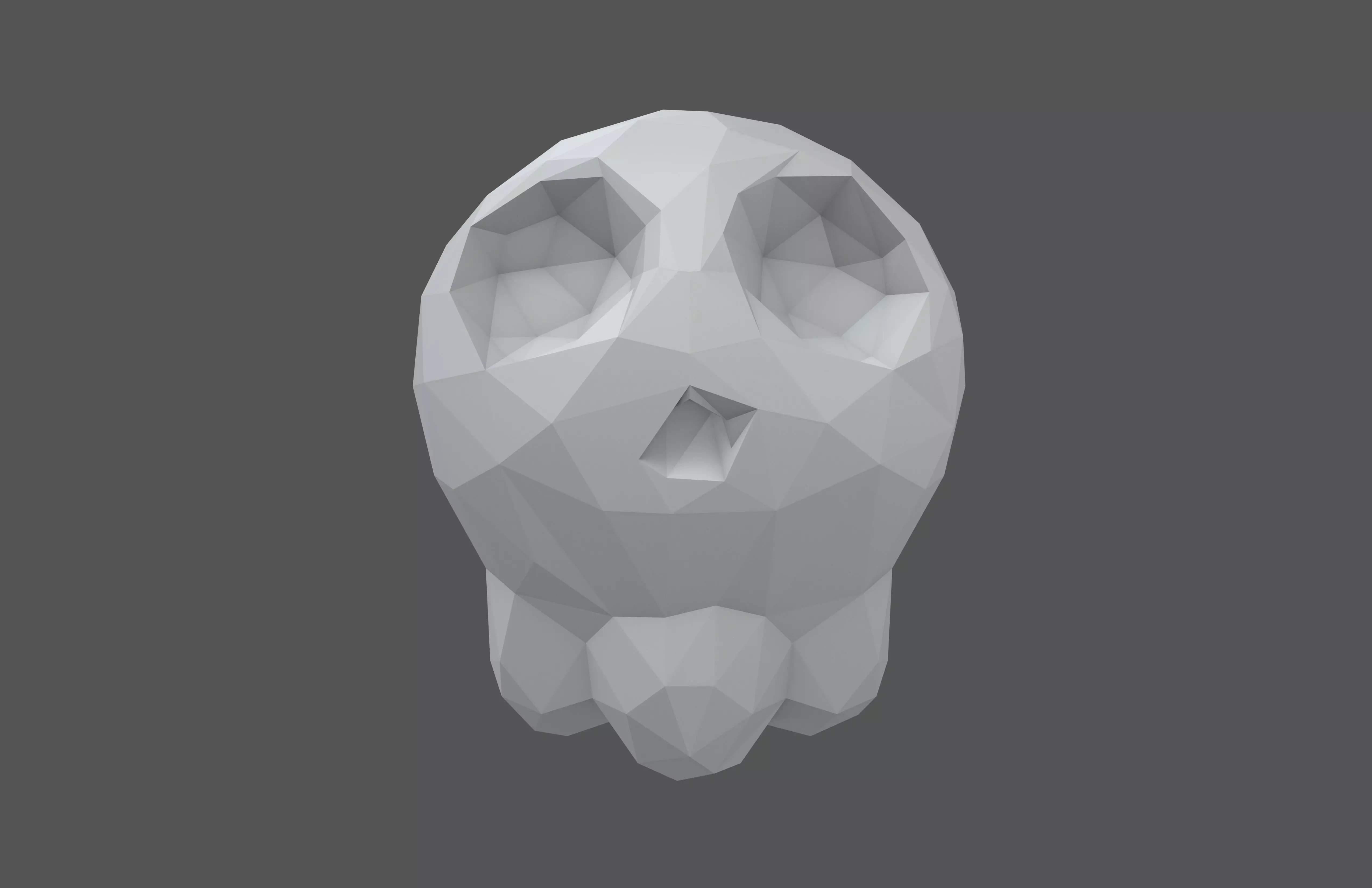 Lowpoly Style Cartoon Skull v1 002 Low-poly 3D model_1