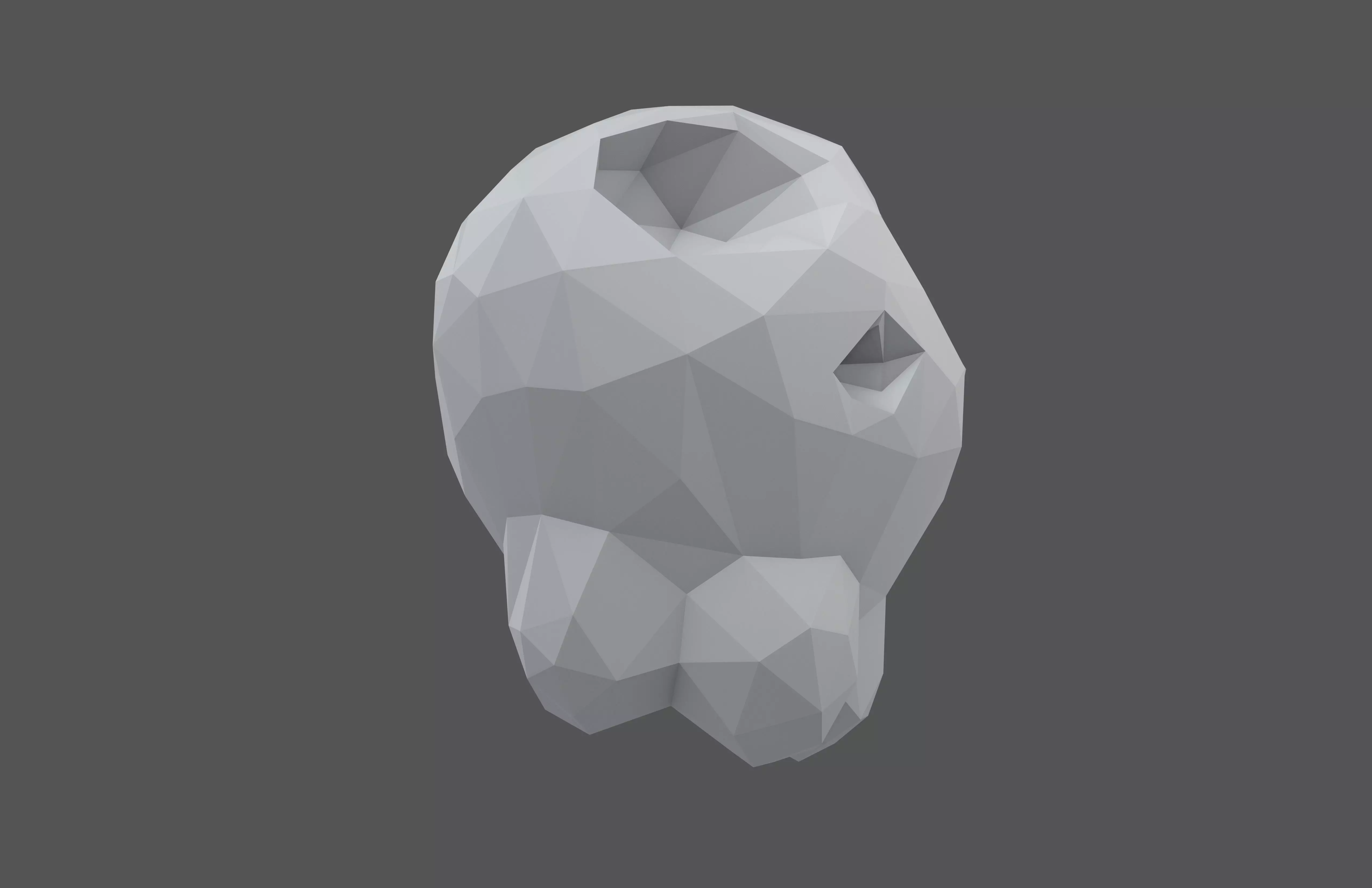 Lowpoly Style Cartoon Skull v1 002 Low-poly 3D model_3