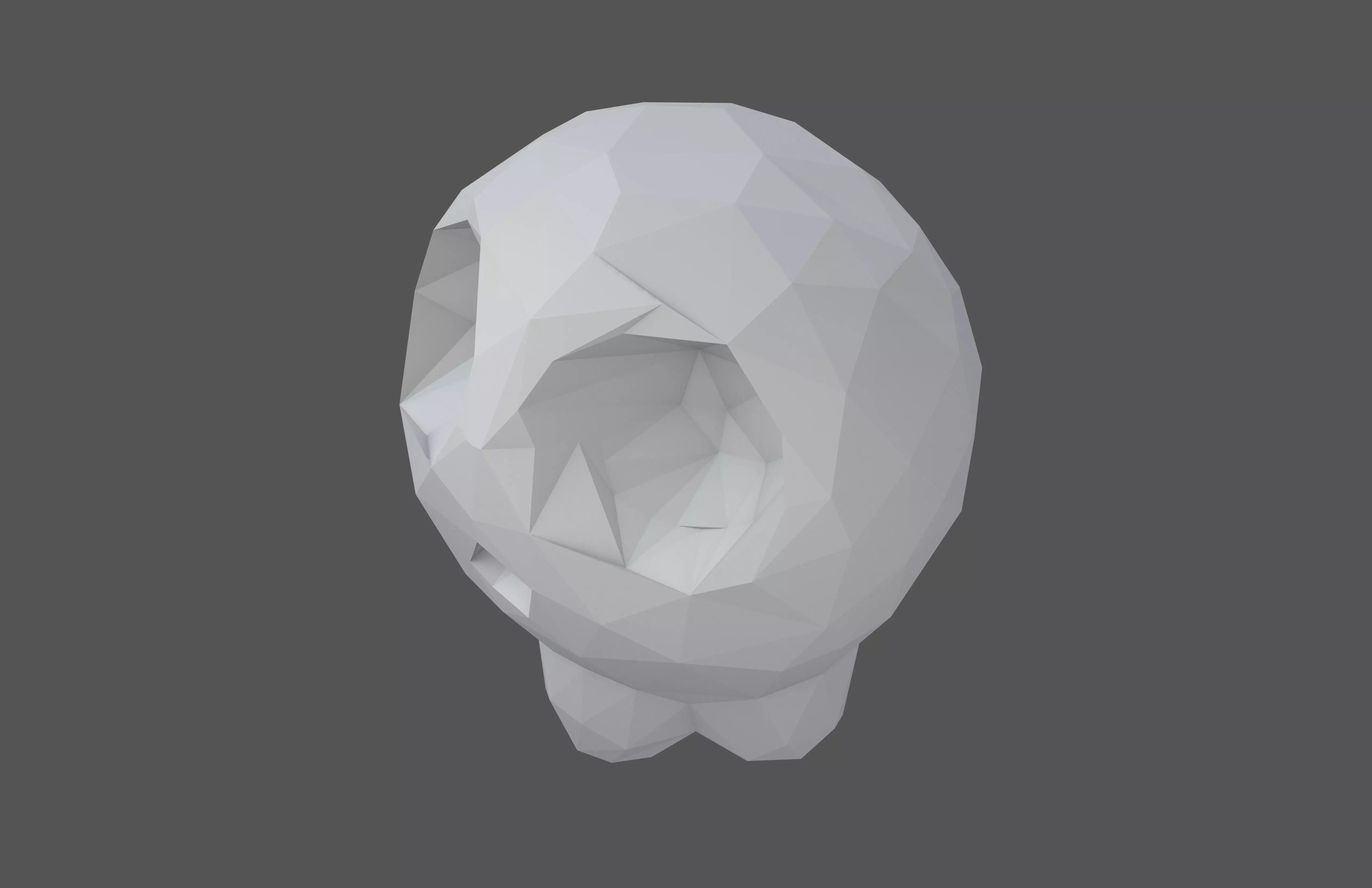 Lowpoly Style Cartoon Skull v1 002 Low-poly 3D model_2