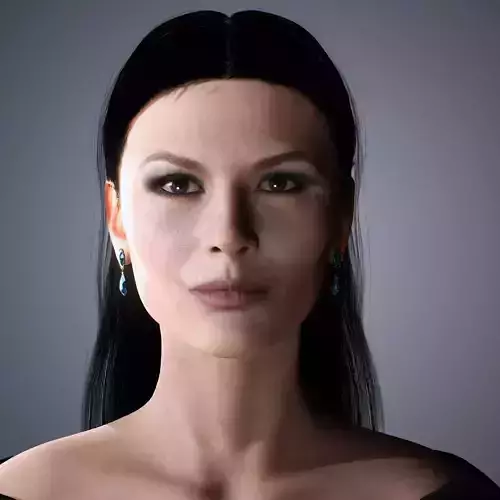 Catherine Zeta-Jones Character 3D Model Low-poly Low-poly 3D model