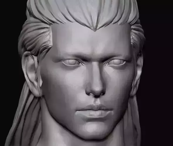 Highpoly Asian Male handsome guy Head bust