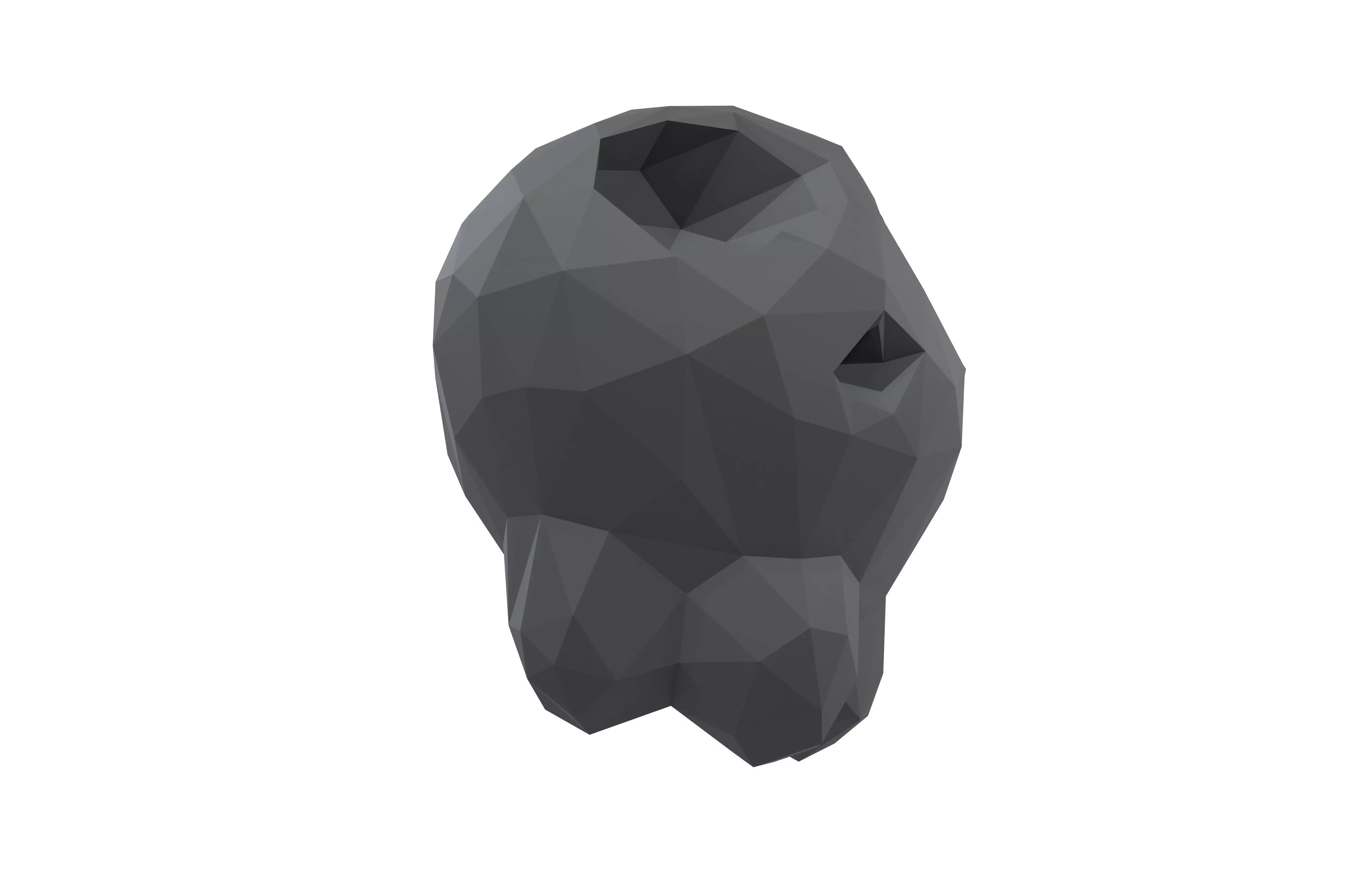 Lowpoly Style Cartoon Skull v1 003 Low-poly 3D model_3