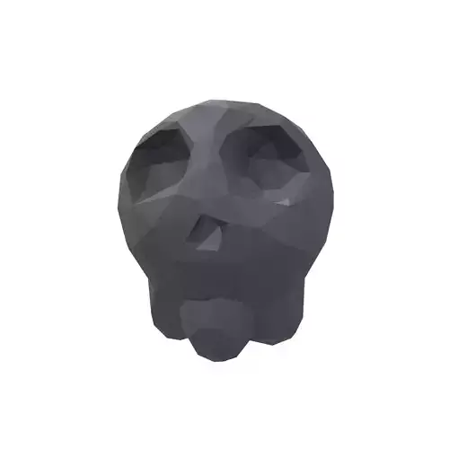 Lowpoly Style Cartoon Skull v1 003