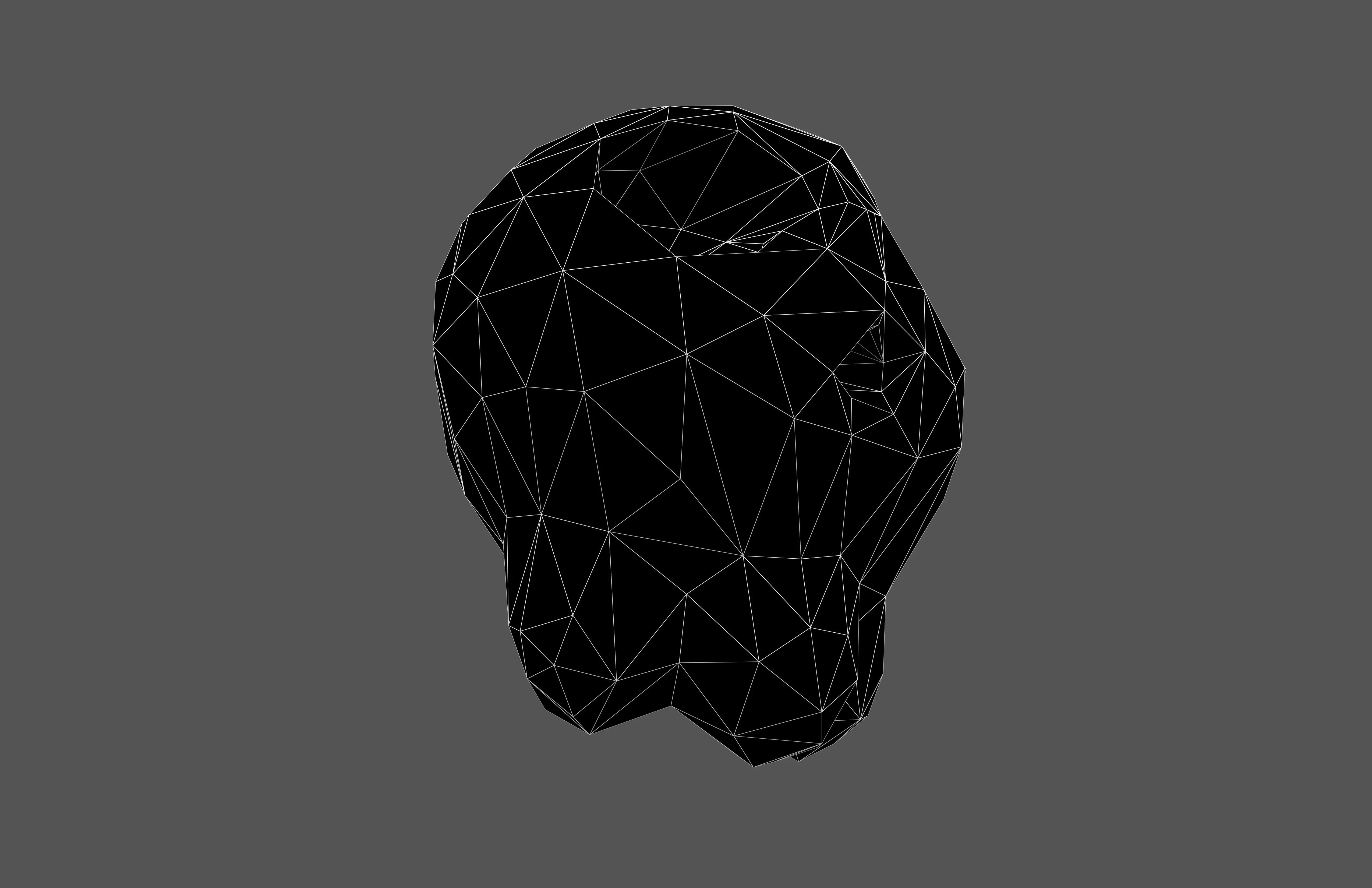 Lowpoly Style Cartoon Skull v1 003 Low-poly 3D model_7
