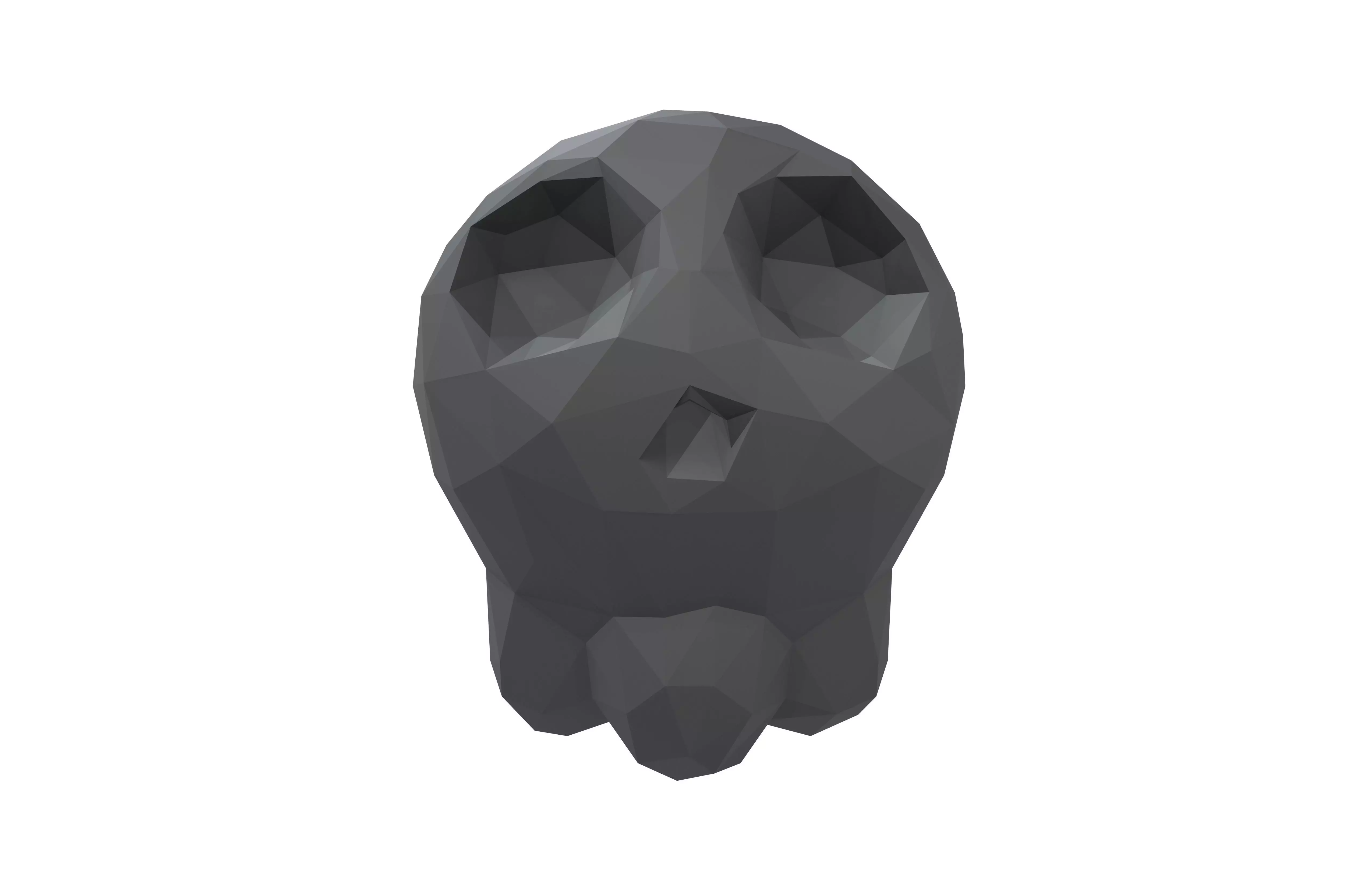 Lowpoly Style Cartoon Skull v1 003 Low-poly 3D model_1