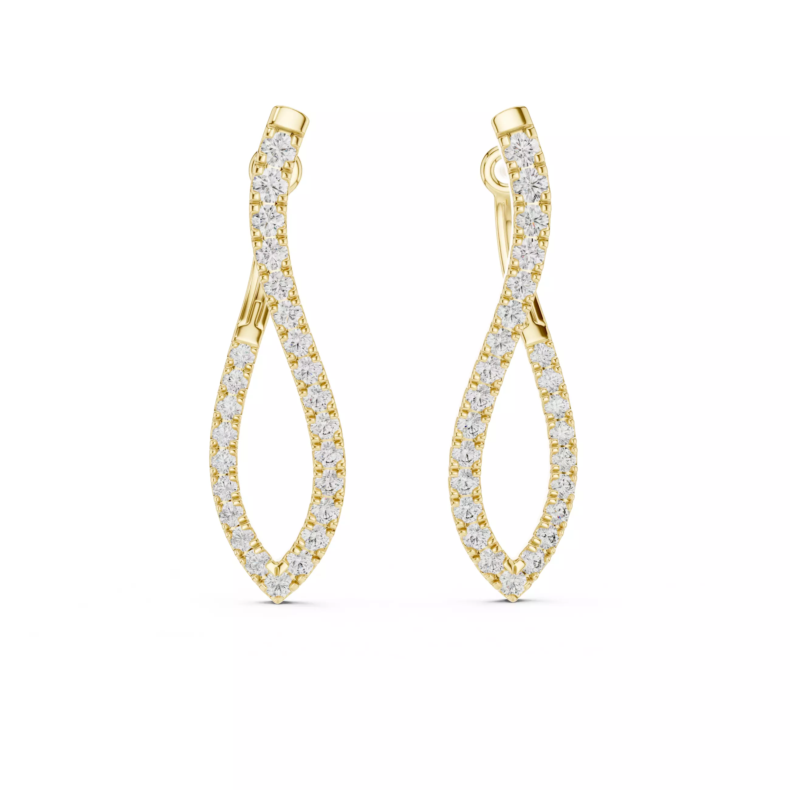 Round Diamond Stud Earring 3DM STL Video 3D print model_1