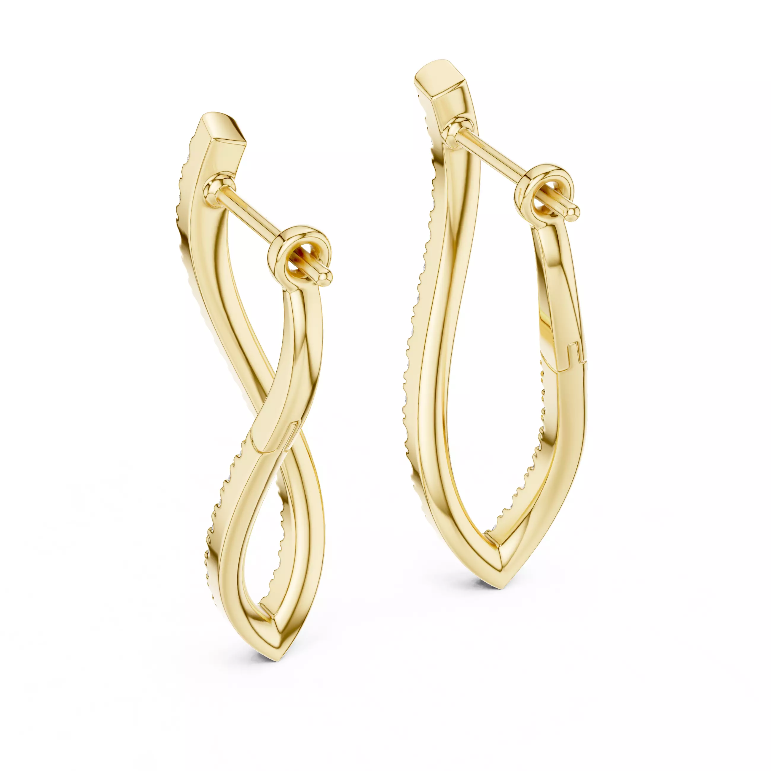 Round Diamond Stud Earring 3DM STL Video 3D print model_8