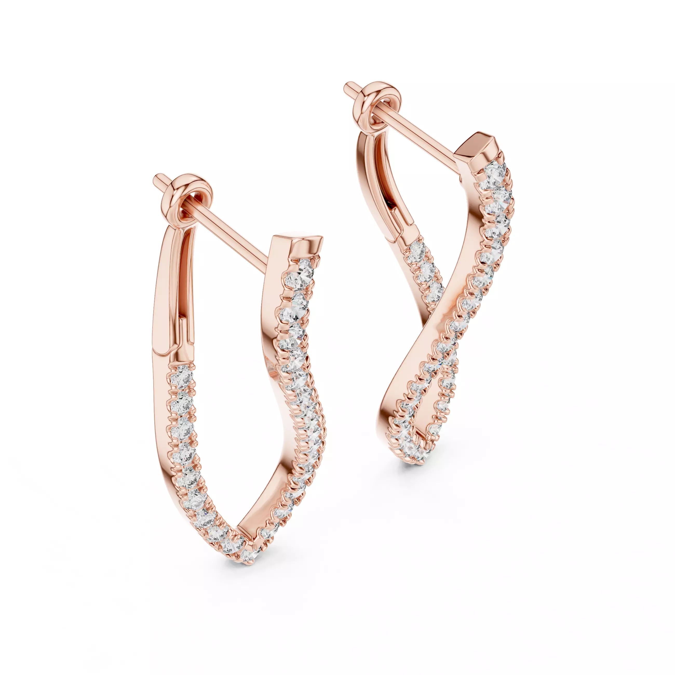 Round Diamond Stud Earring 3DM STL Video 3D print model_4