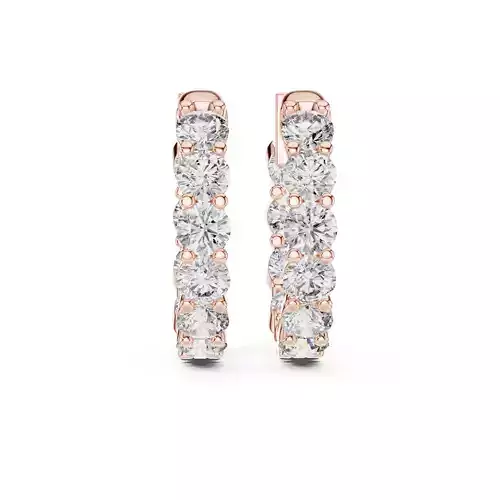 Round Cut Diamond Hinged Earring 3DM STL Video