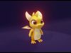 Yellow Baby Dragon 3D Character with Audio Unity Unreal Ready Low-poly 3D model_3