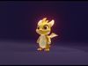 Yellow Baby Dragon 3D Character with Audio Unity Unreal Ready Low-poly 3D model_4