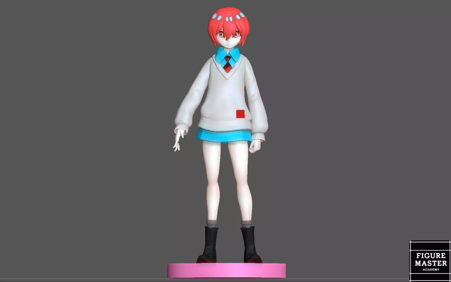 AMATE STANDING GUNDAM GQuuuuuuX CUTE GIRL ANIME 3D PRINT 3D print model