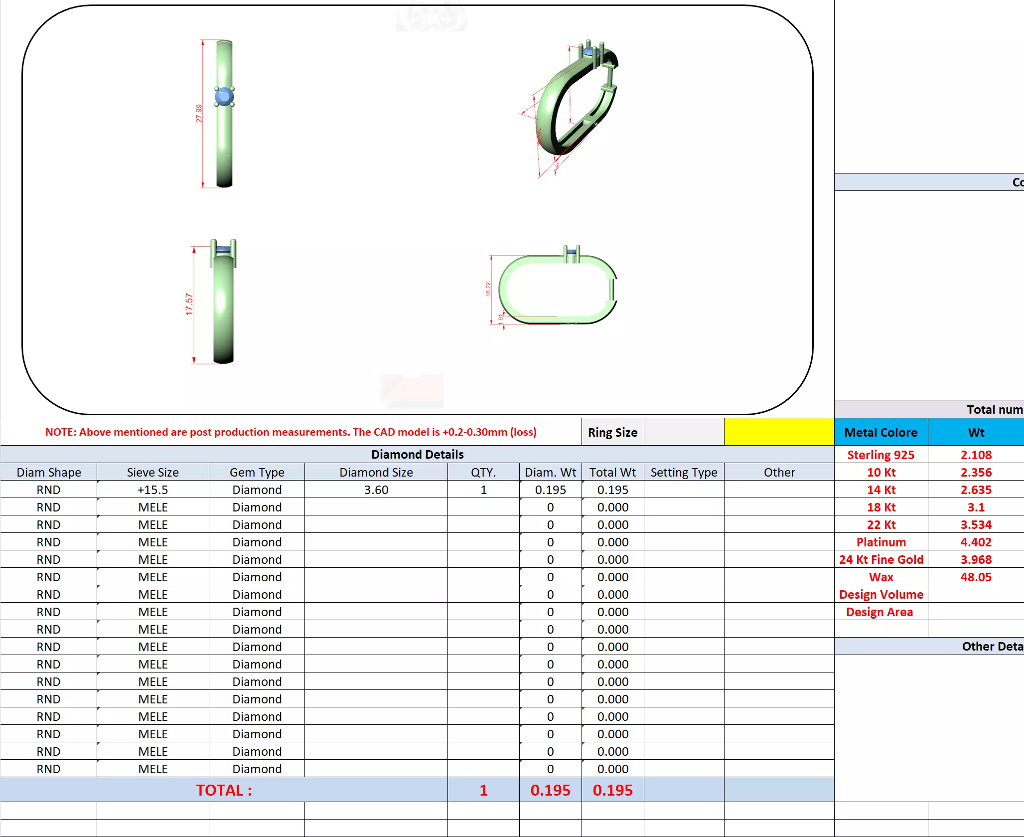 Solitaire Round Diamond Rectangular Earring 3DM STL Video 3D print model_13