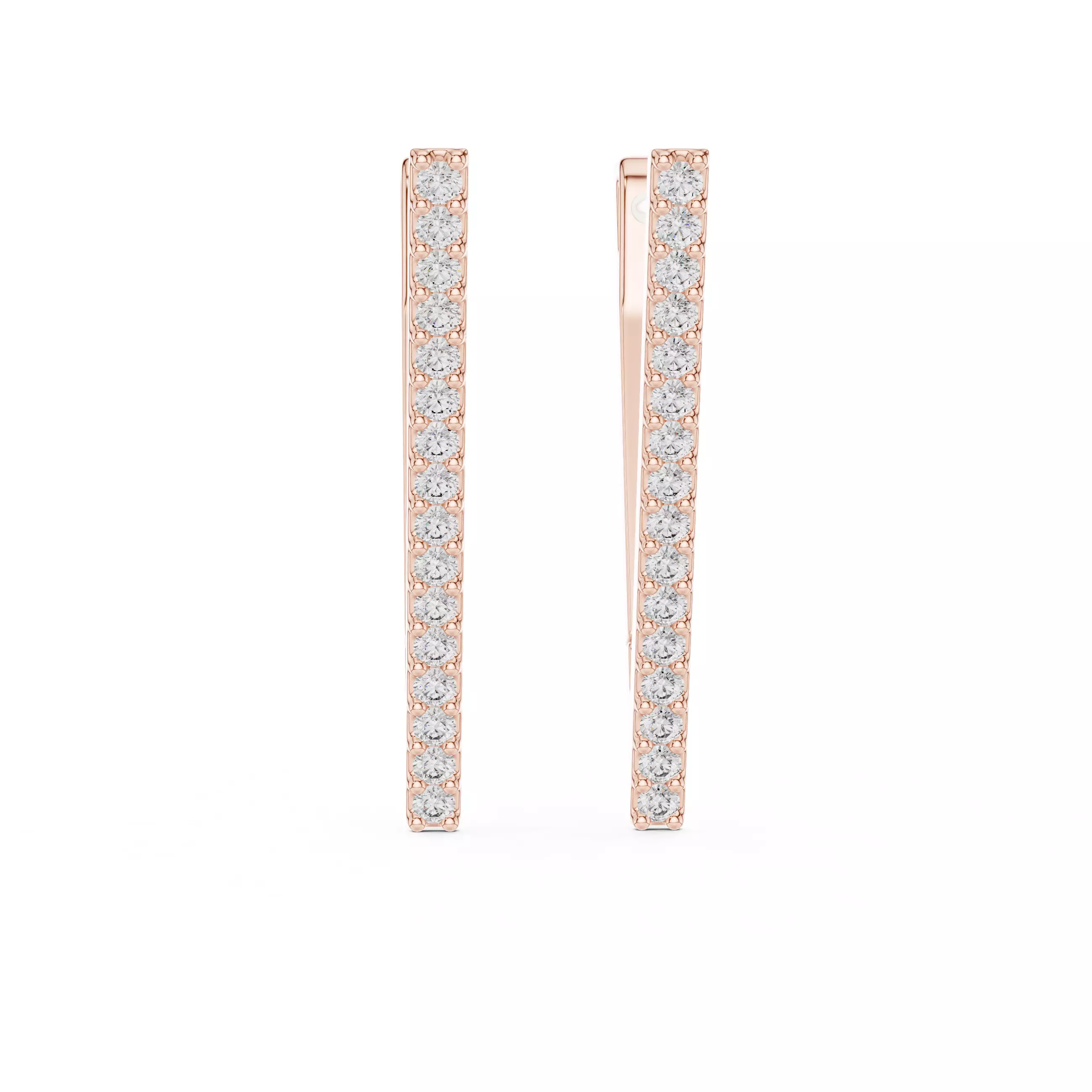 Round Cut Diamond Triangle Shape Earring 3DM STL Video 3D print model