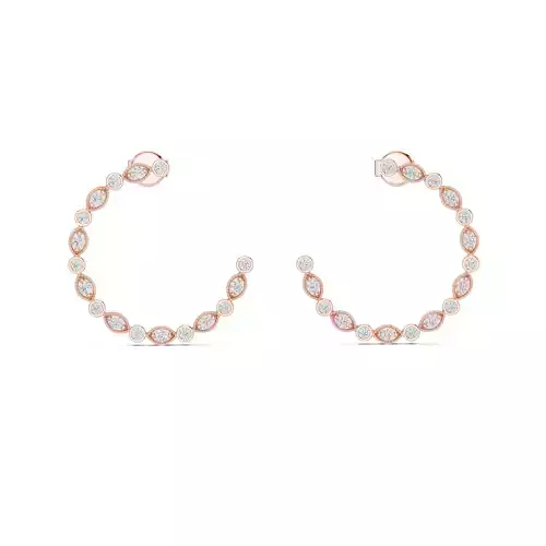 Round Cut Diamond Milgrain Earring 3DM STL Video 3D print model