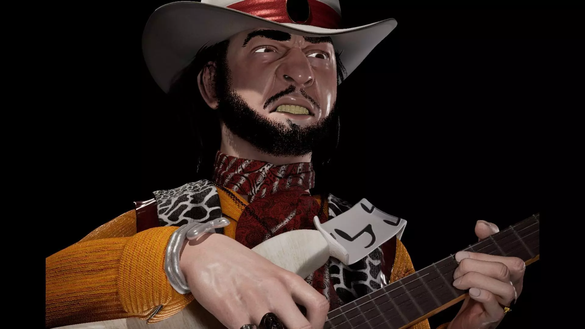 Stevie Ray Vaughan 3D model_11