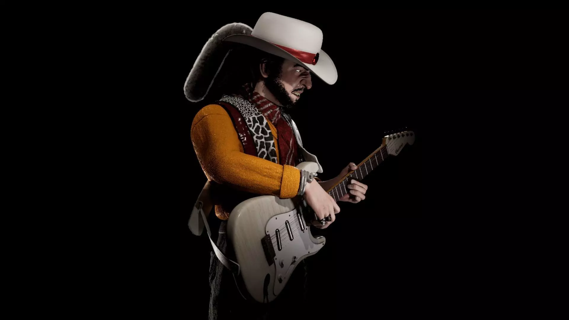 Stevie Ray Vaughan 3D model_9