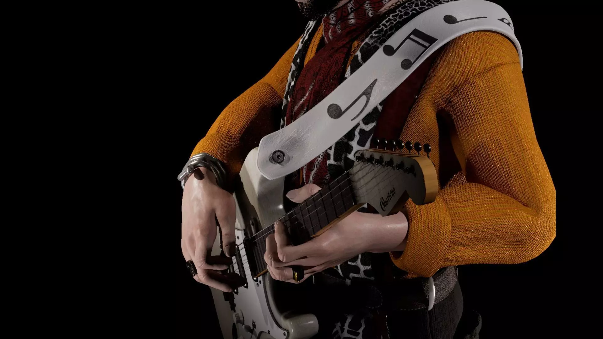 Stevie Ray Vaughan 3D model_13