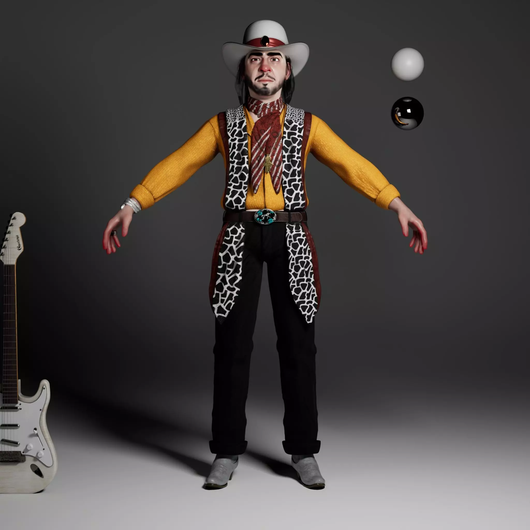 Stevie Ray Vaughan 3D model_15