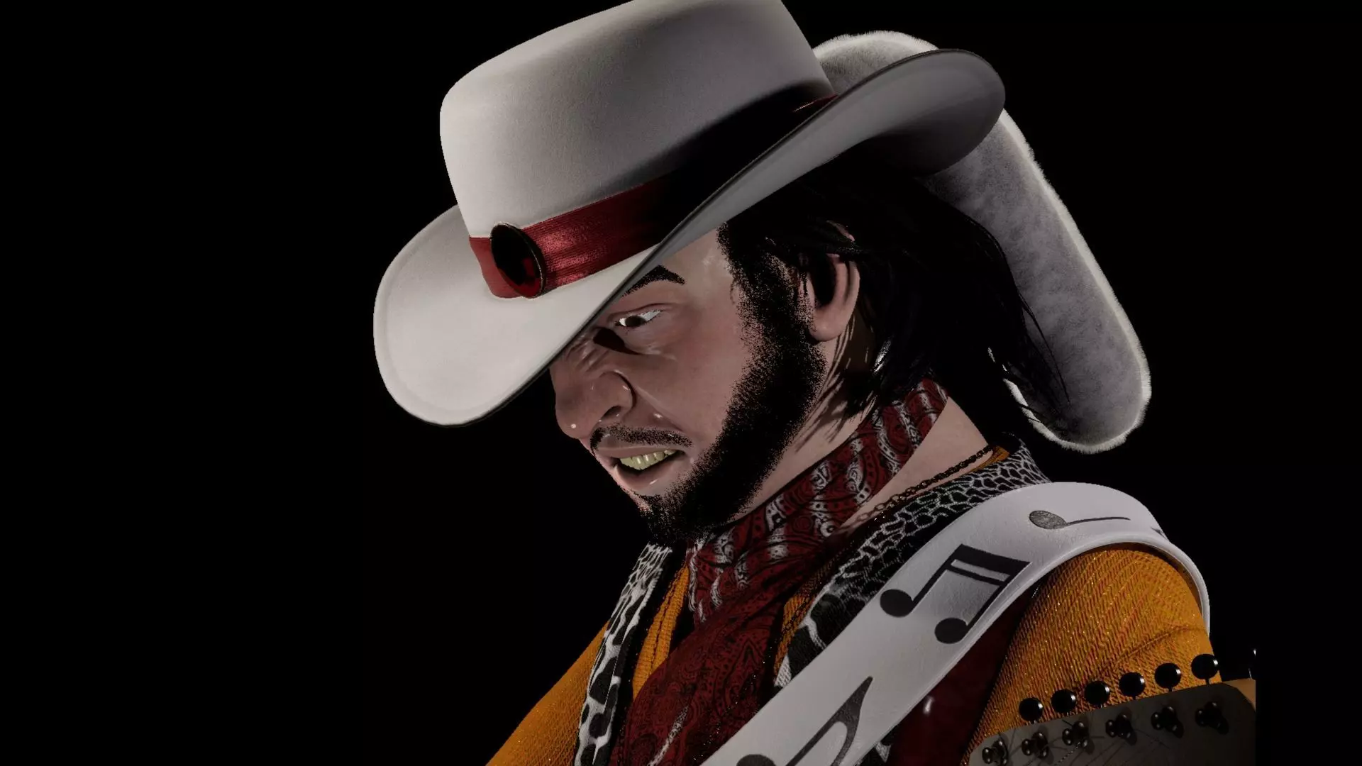 Stevie Ray Vaughan 3D model_7