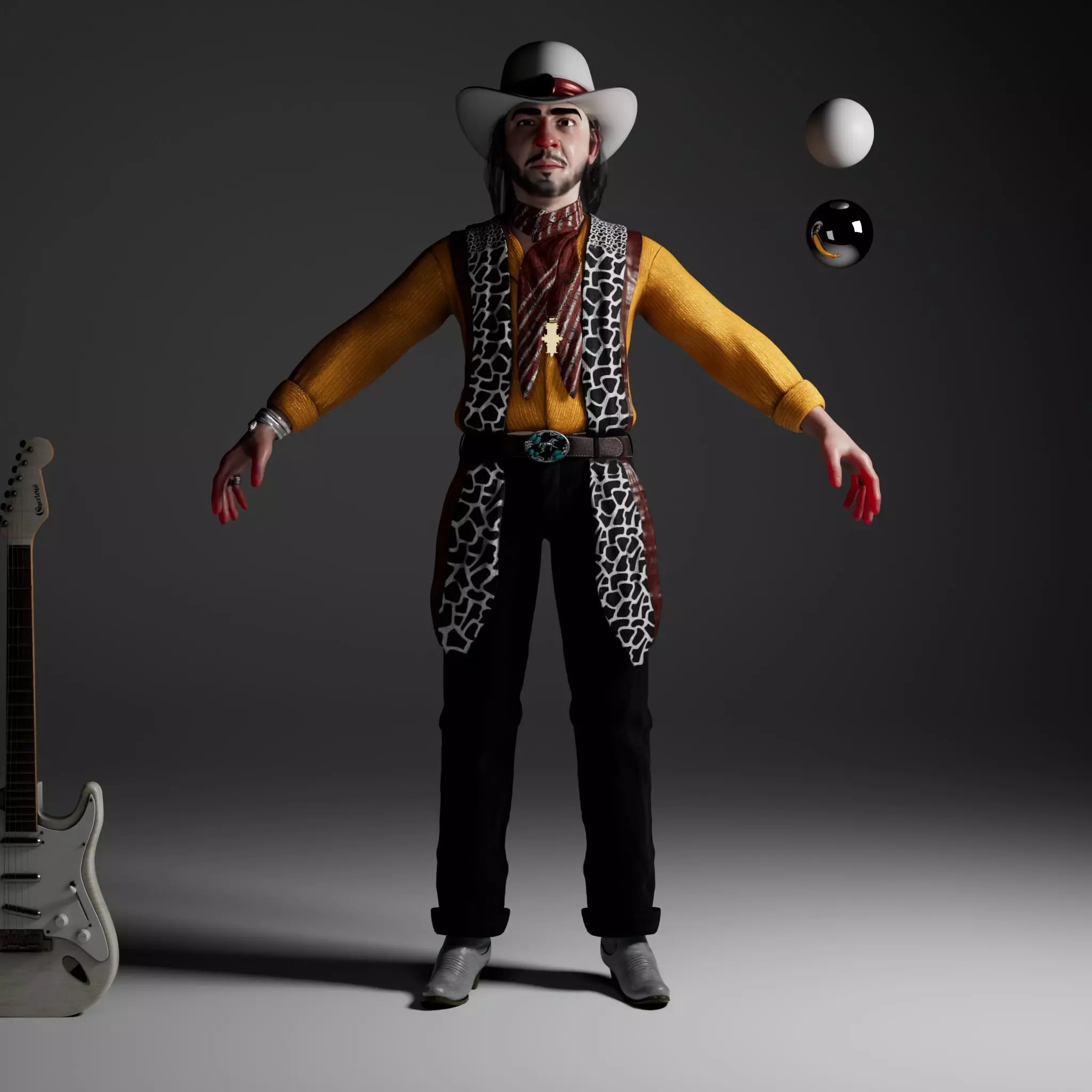 Stevie Ray Vaughan 3D model_16