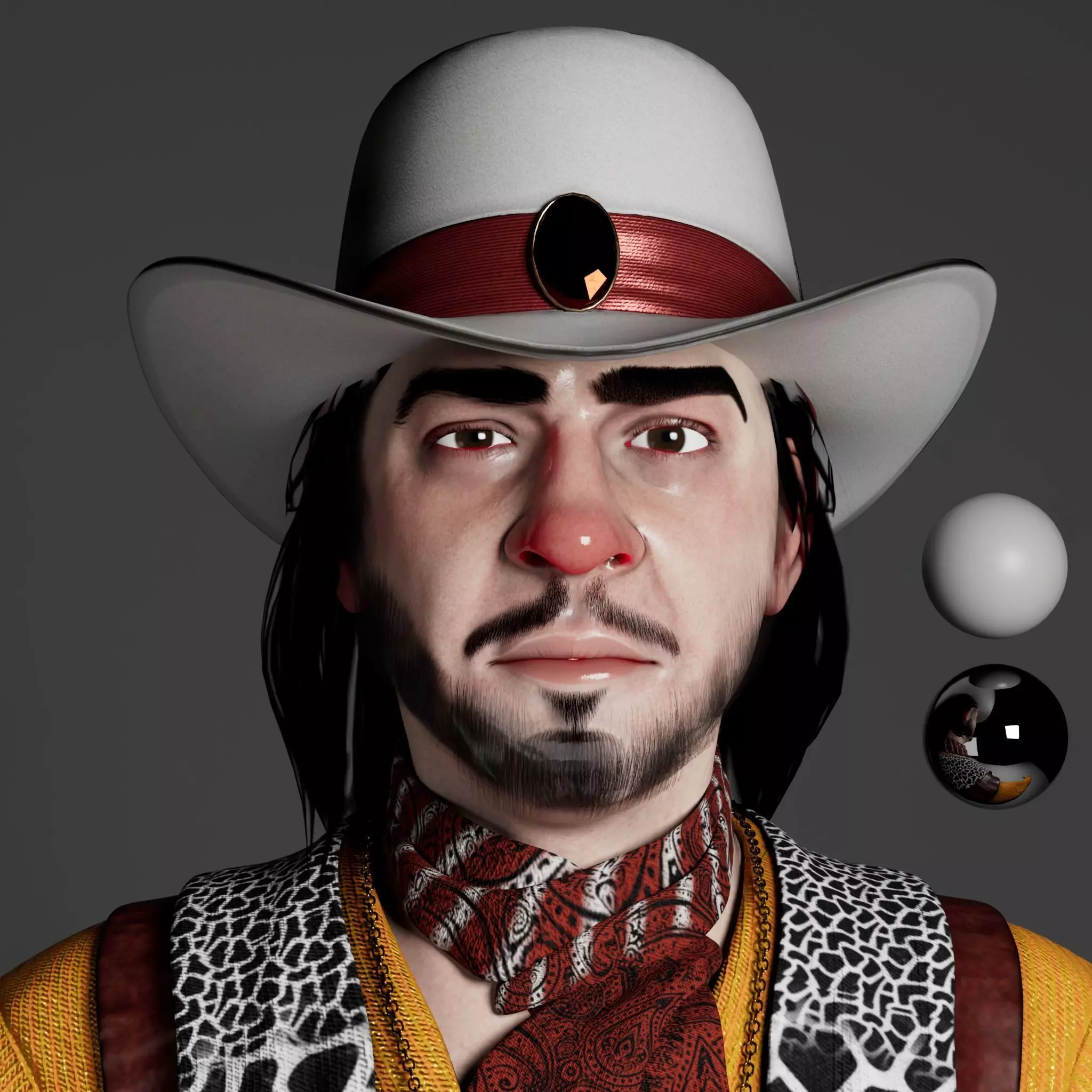 Stevie Ray Vaughan 3D model_0