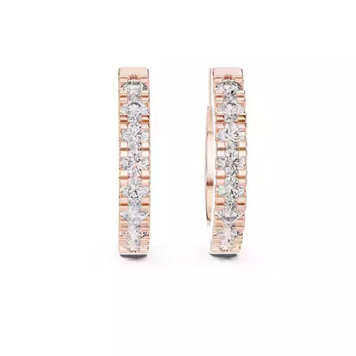 Round Cut Pave Diamond Earring 3DM STL Video