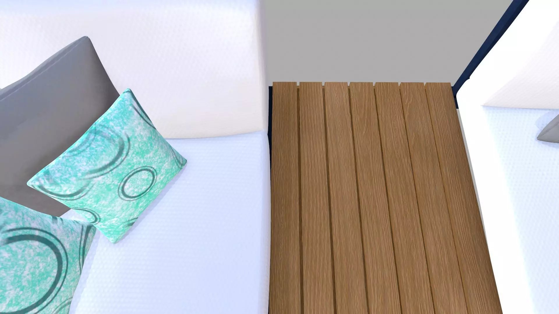 Canape Modern Sofa White PBR Textured Low-poly 3D model_5