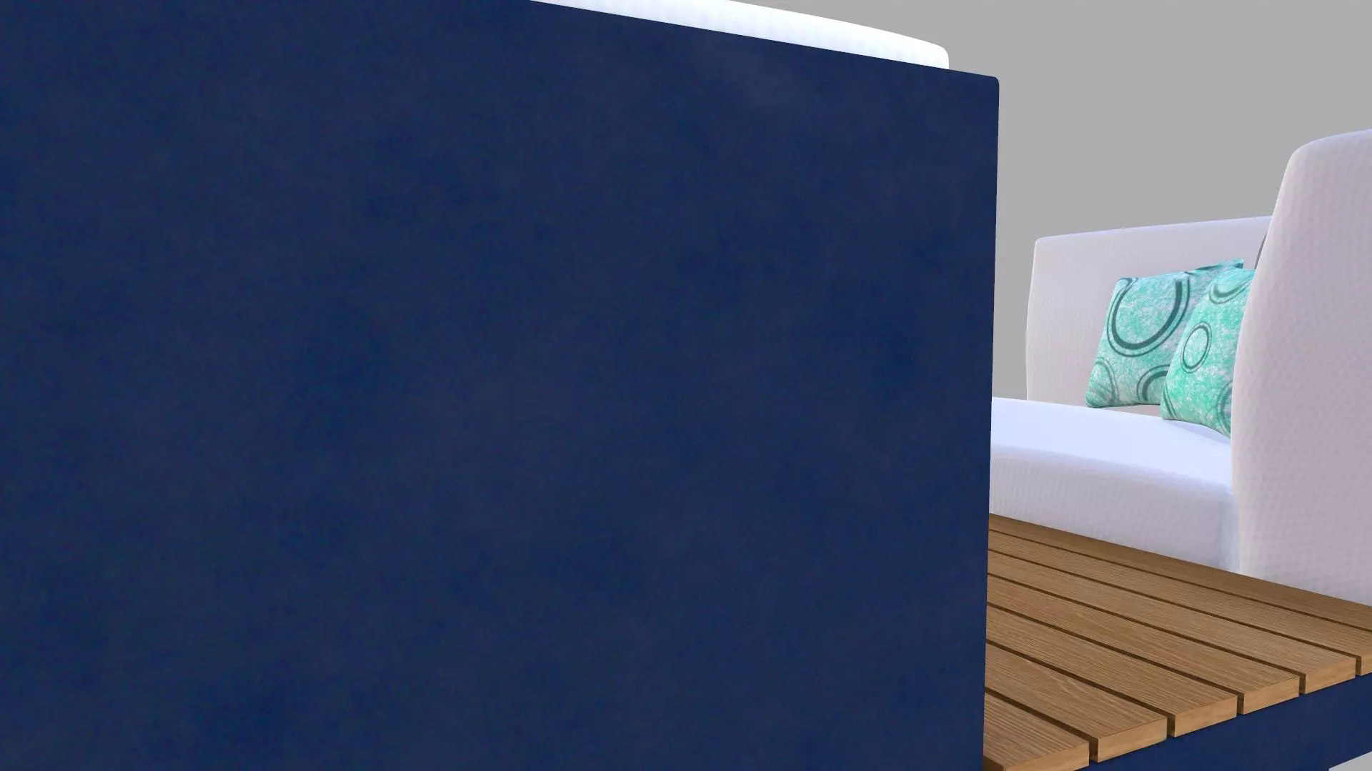 Canape Modern Sofa White PBR Textured Low-poly 3D model_7