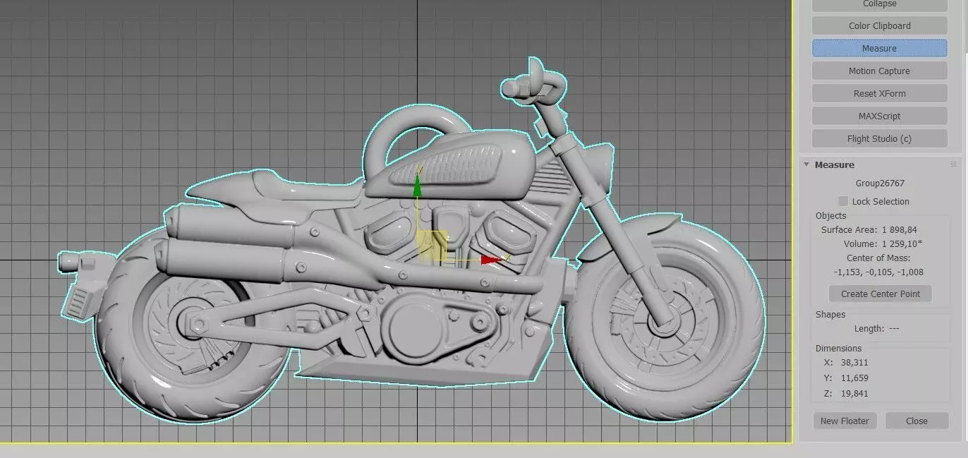 3d model moto harlez-davidson 3D print model_5