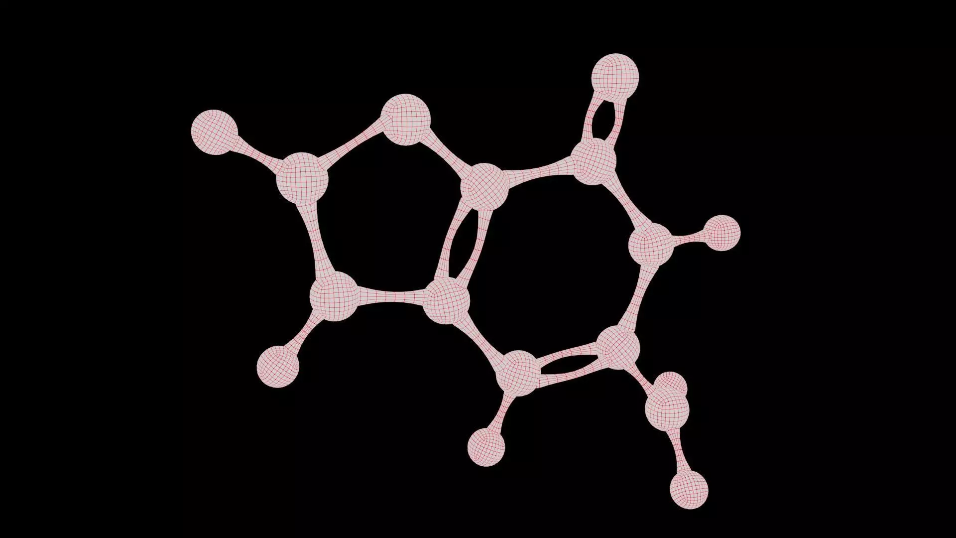 Guanine Molecule Low-poly 3D model_7