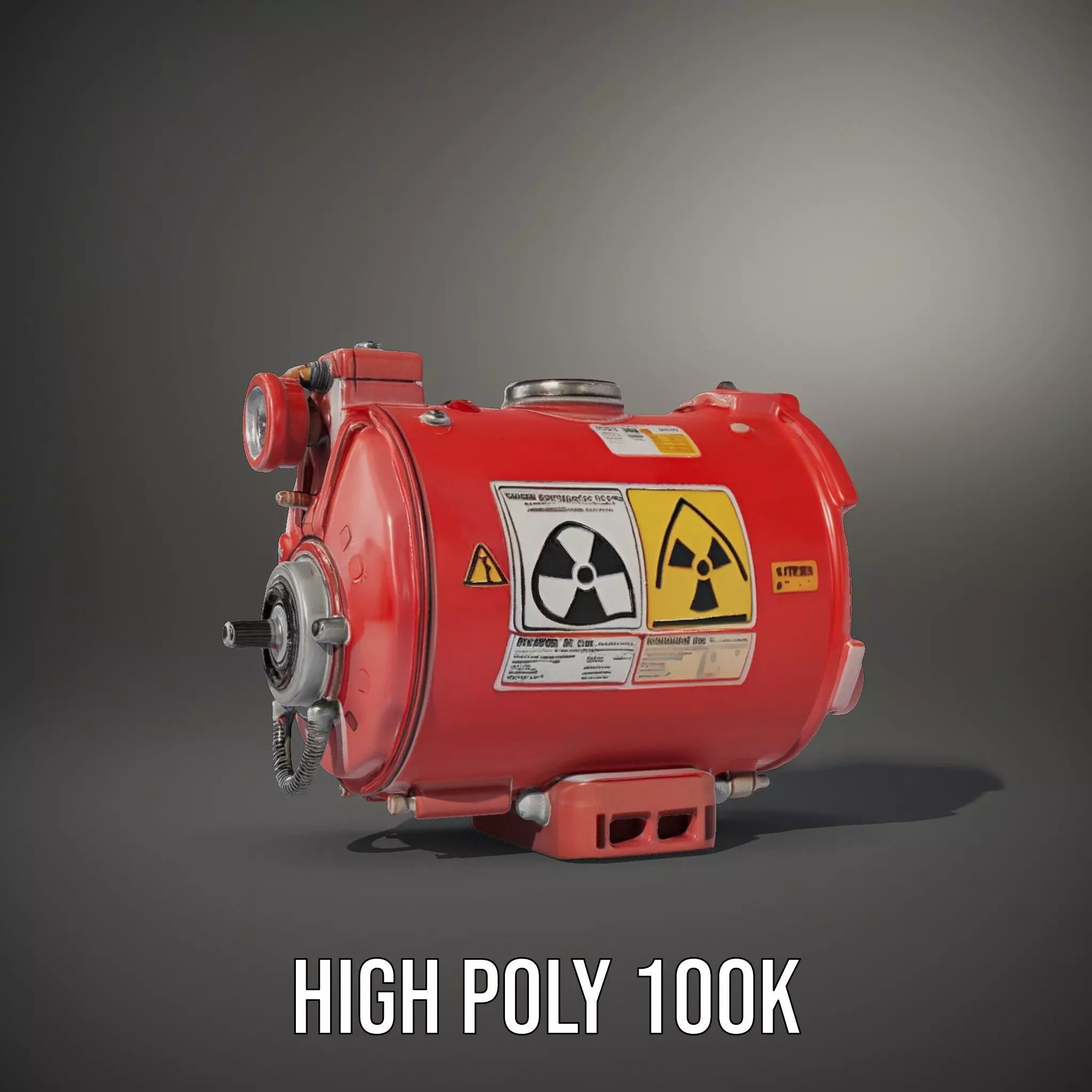 Nuclear Warning Barrel model pack Low-poly 3D model_18