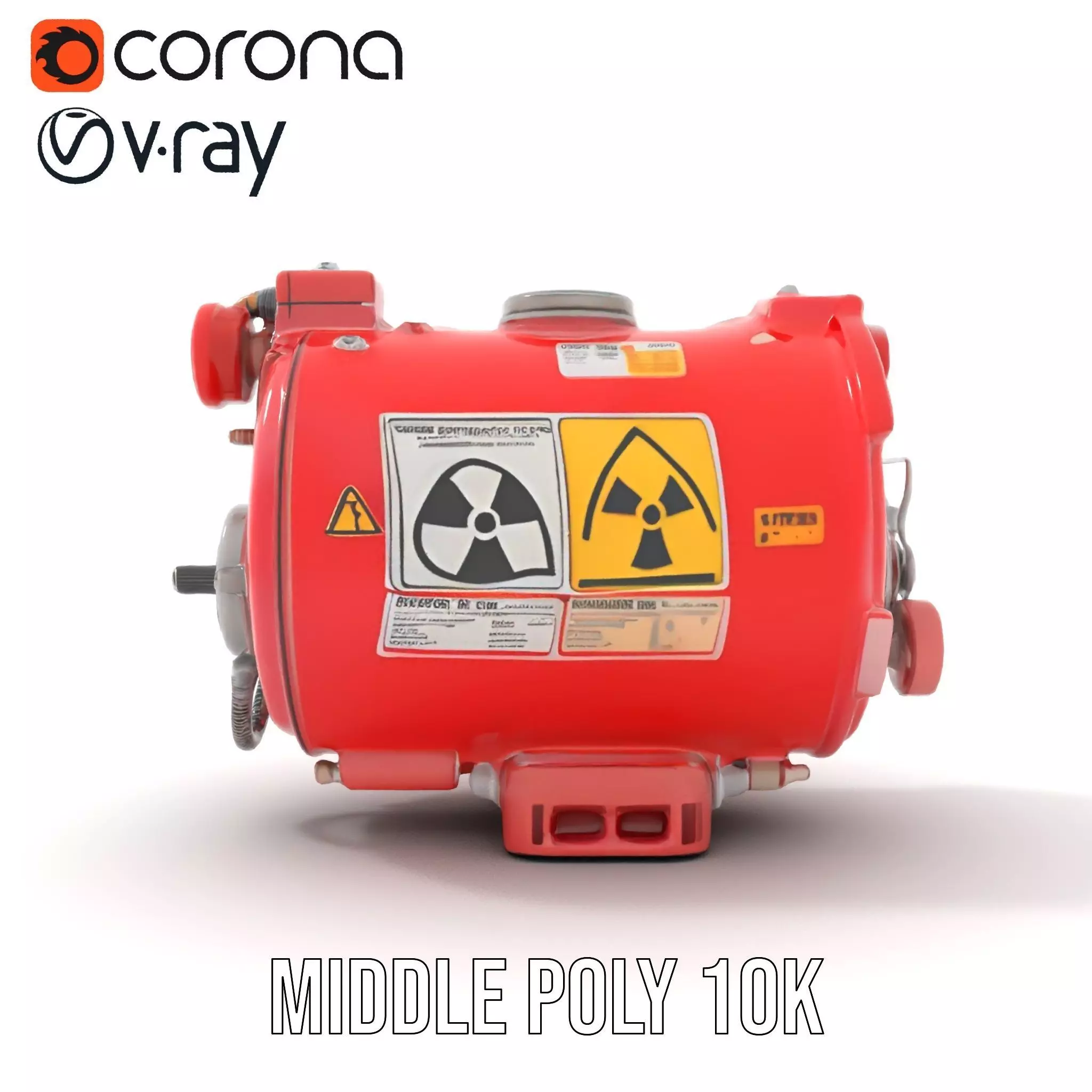 Nuclear Warning Barrel model pack Low-poly 3D model_13