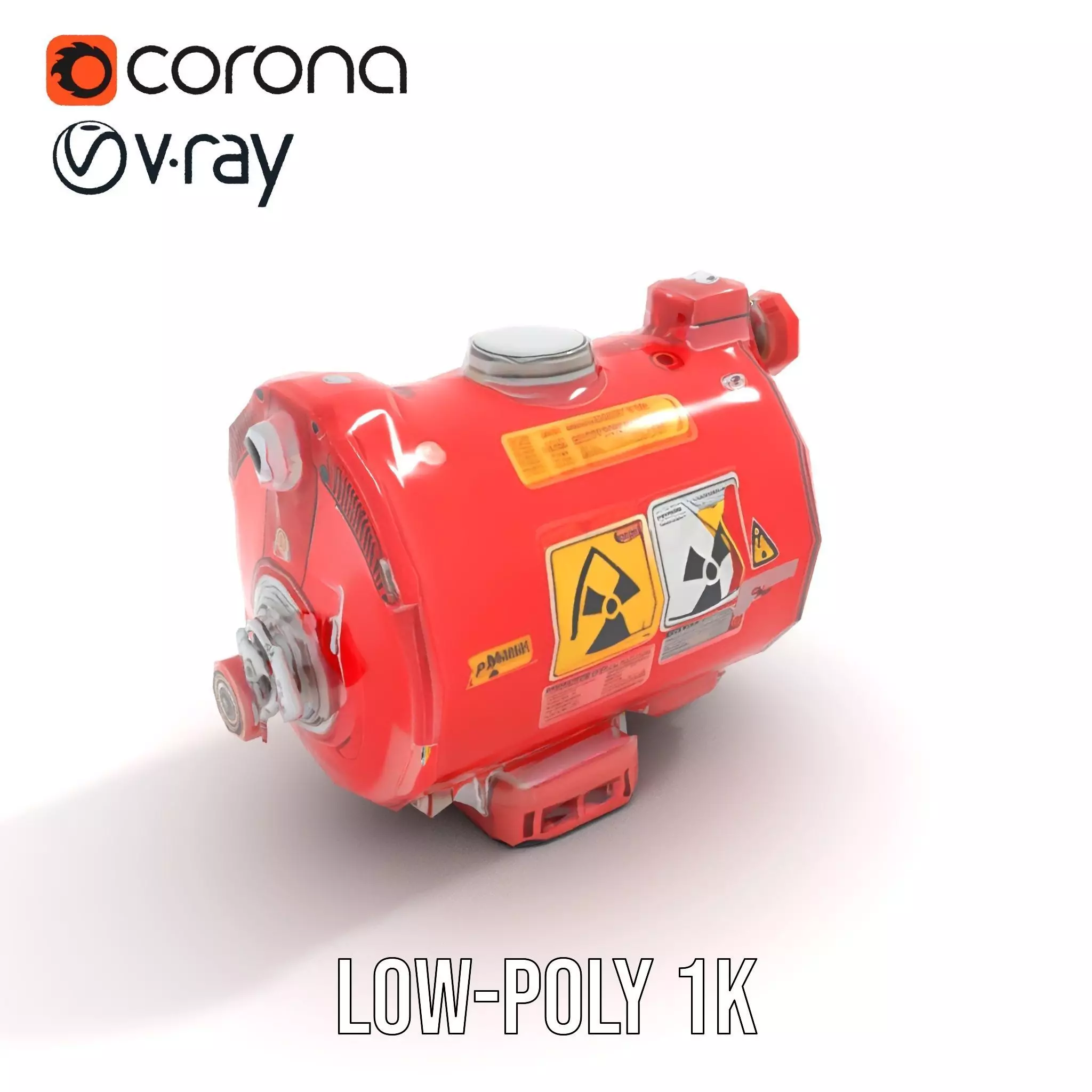 Nuclear Warning Barrel model pack Low-poly 3D model_11