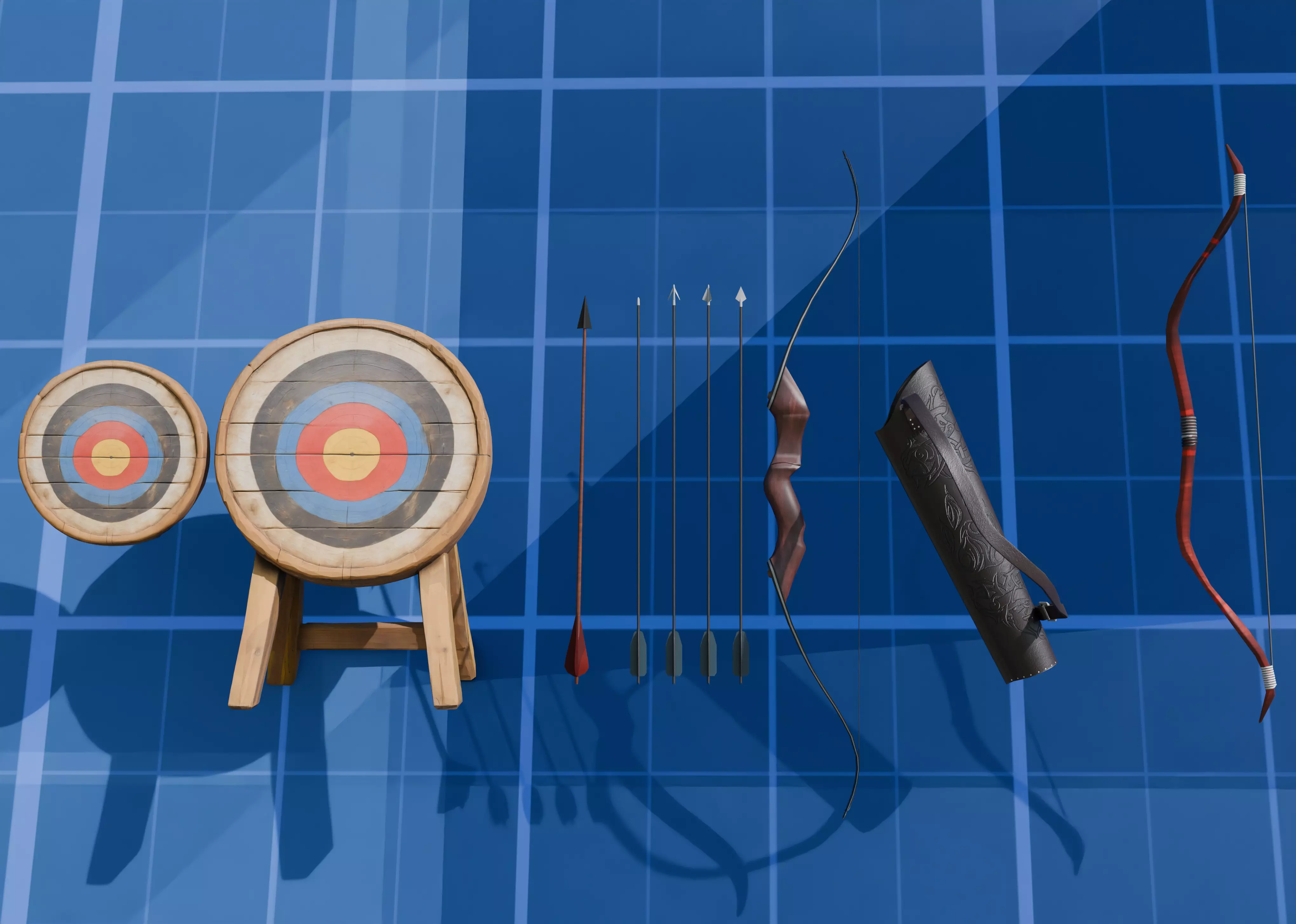 bow pack low poly  Low-poly 3D model_3