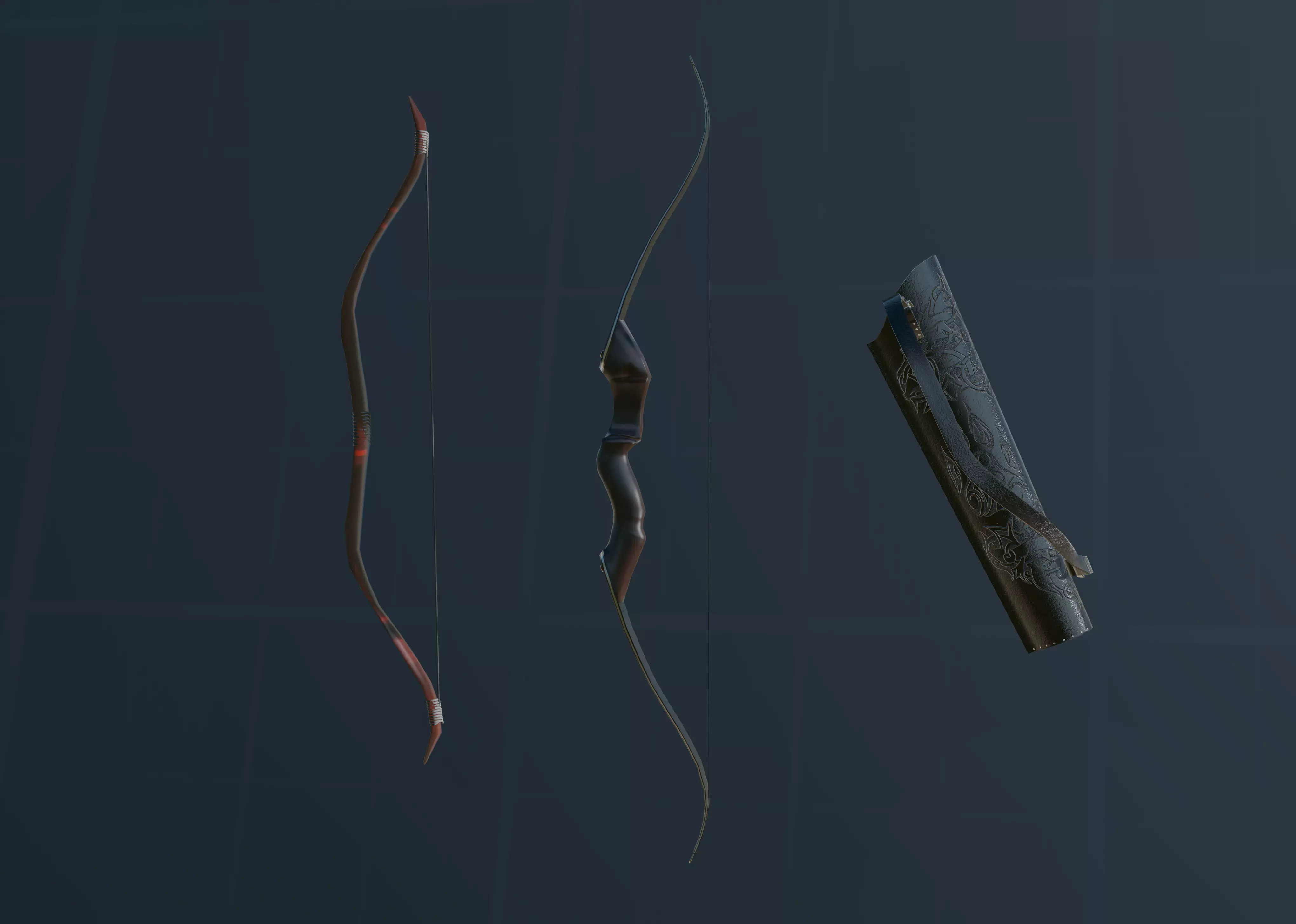 bow pack low poly  Low-poly 3D model_11