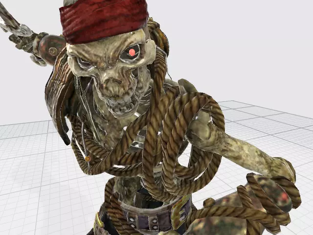 Spinal fighting swashbuckler Low-poly 3D model_2